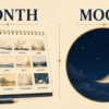 カレンダーの月monthと空の月moonの違いを表した英語学習イラスト
