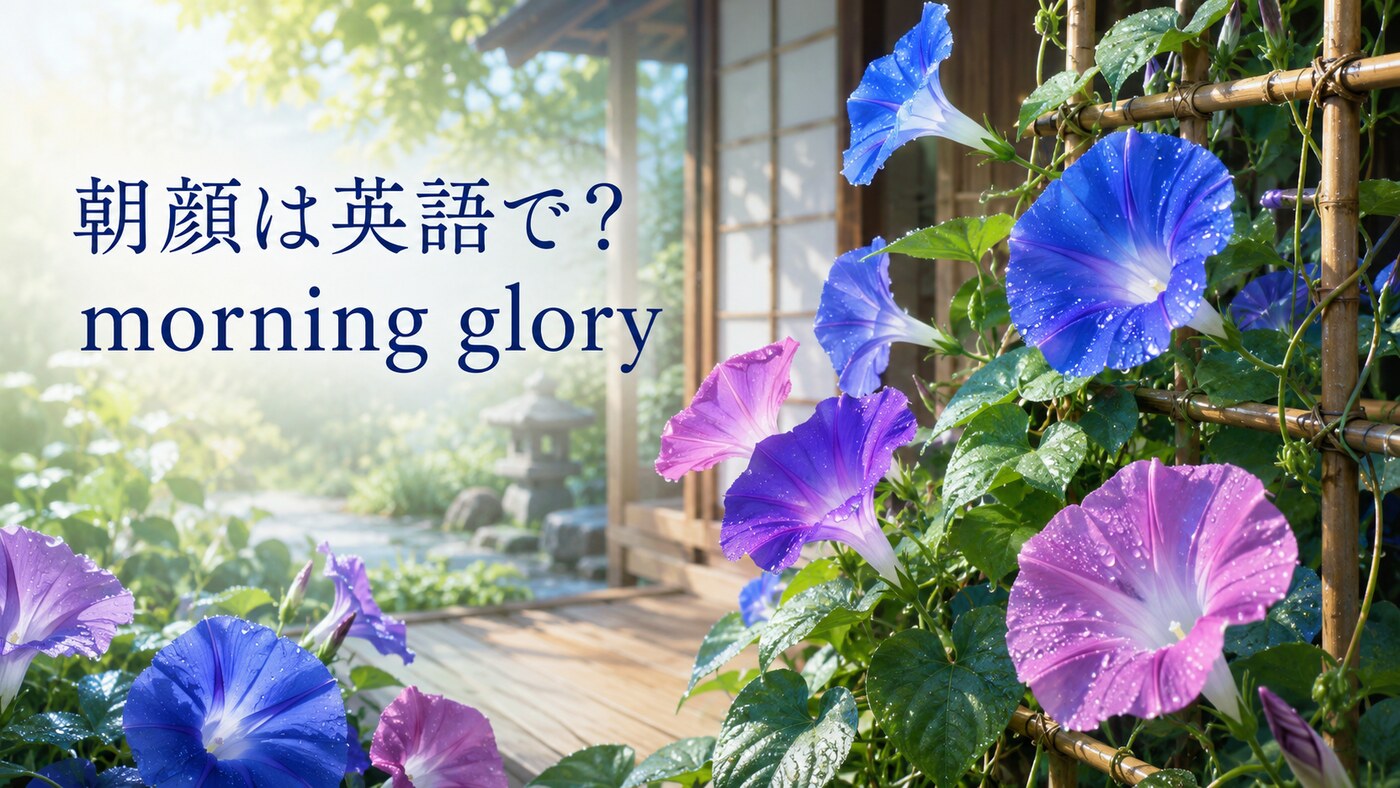 朝顔は英語でmorning glory 夏の朝に咲く朝顔