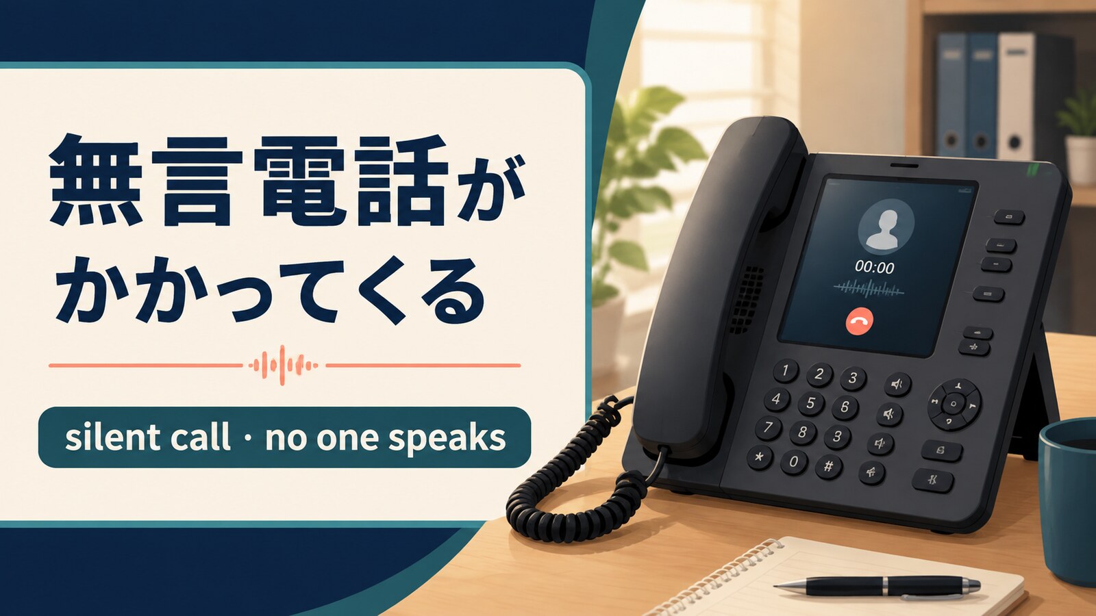 無言電話がかかってくる英語とsilent call・no one speaksの違い