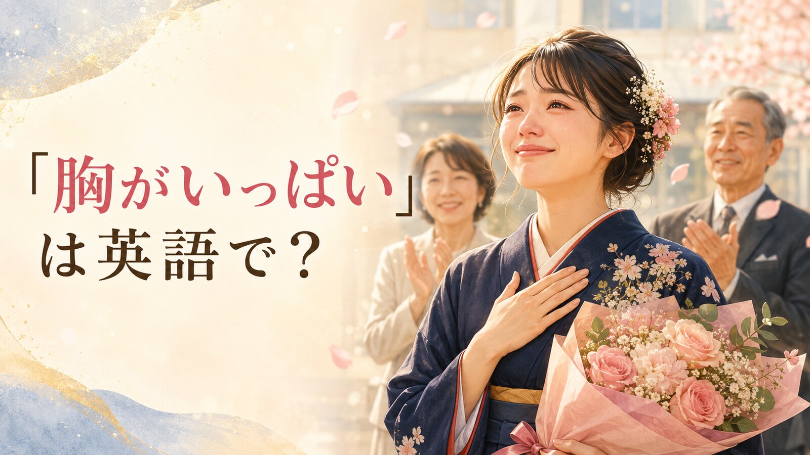 「胸がいっぱい」は英語で？overwhelmed・choked up・lost for wordsの違い
