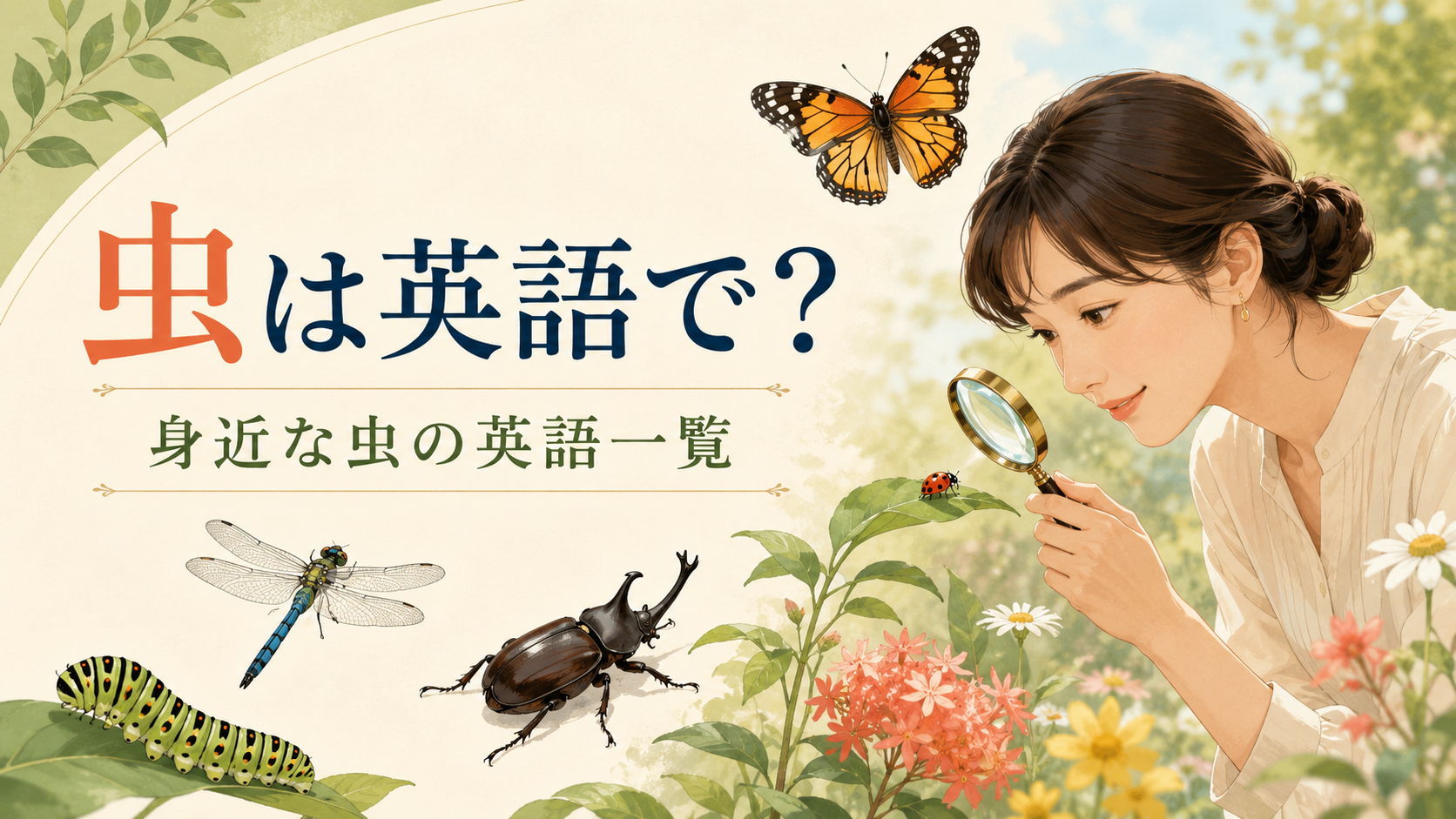 虫は英語で？昆虫・てんとう虫・幼虫など身近な虫の一覧