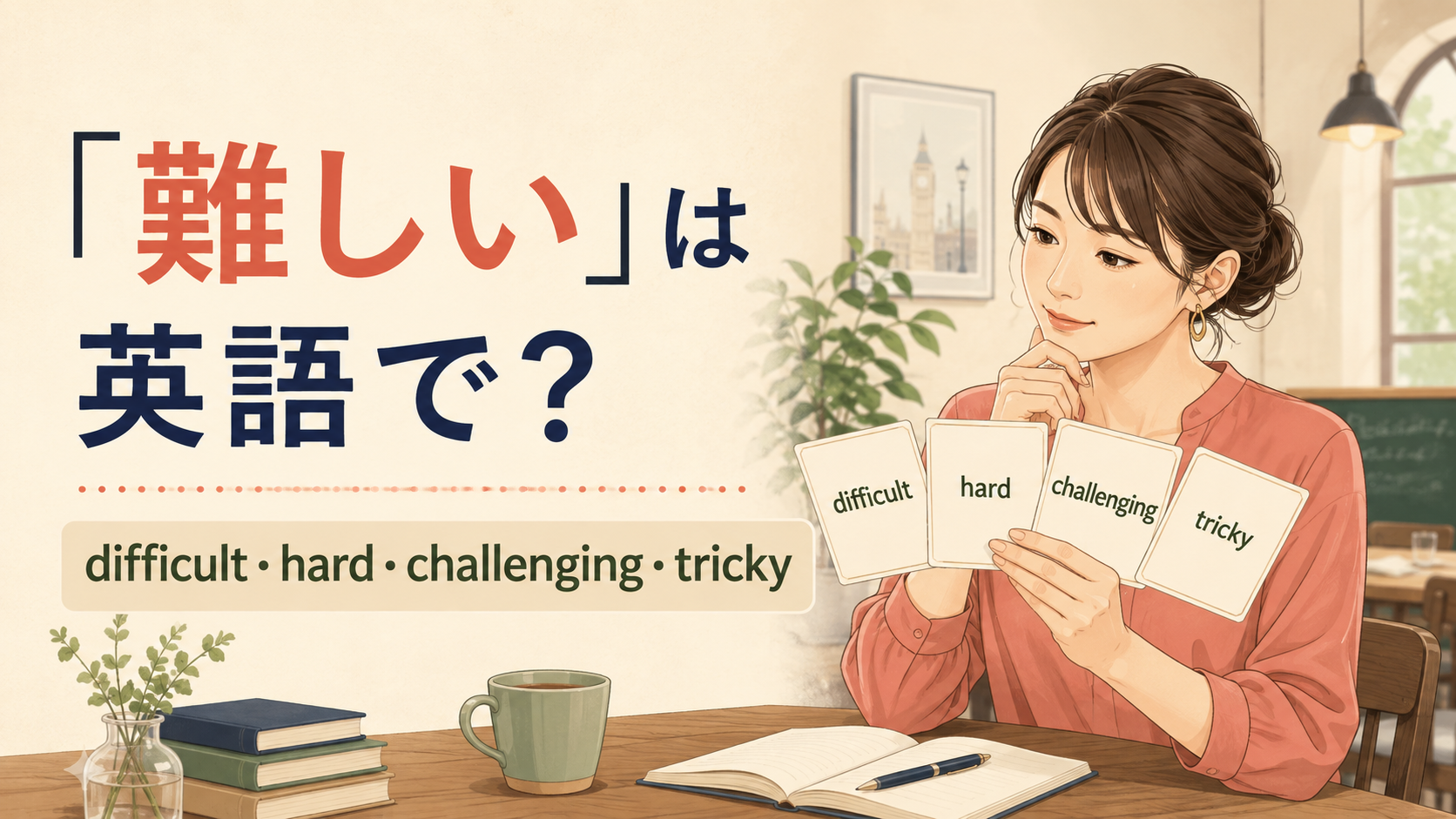 「難しい」は英語で？difficult・hard・challenging・trickyの違い