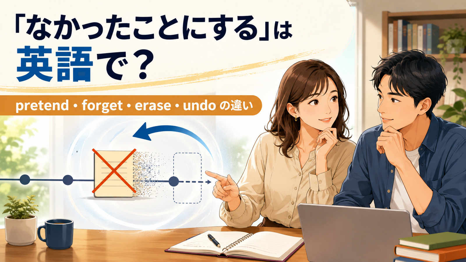 「なかったことにする」は英語で？pretend・forget・erase・undoの違い