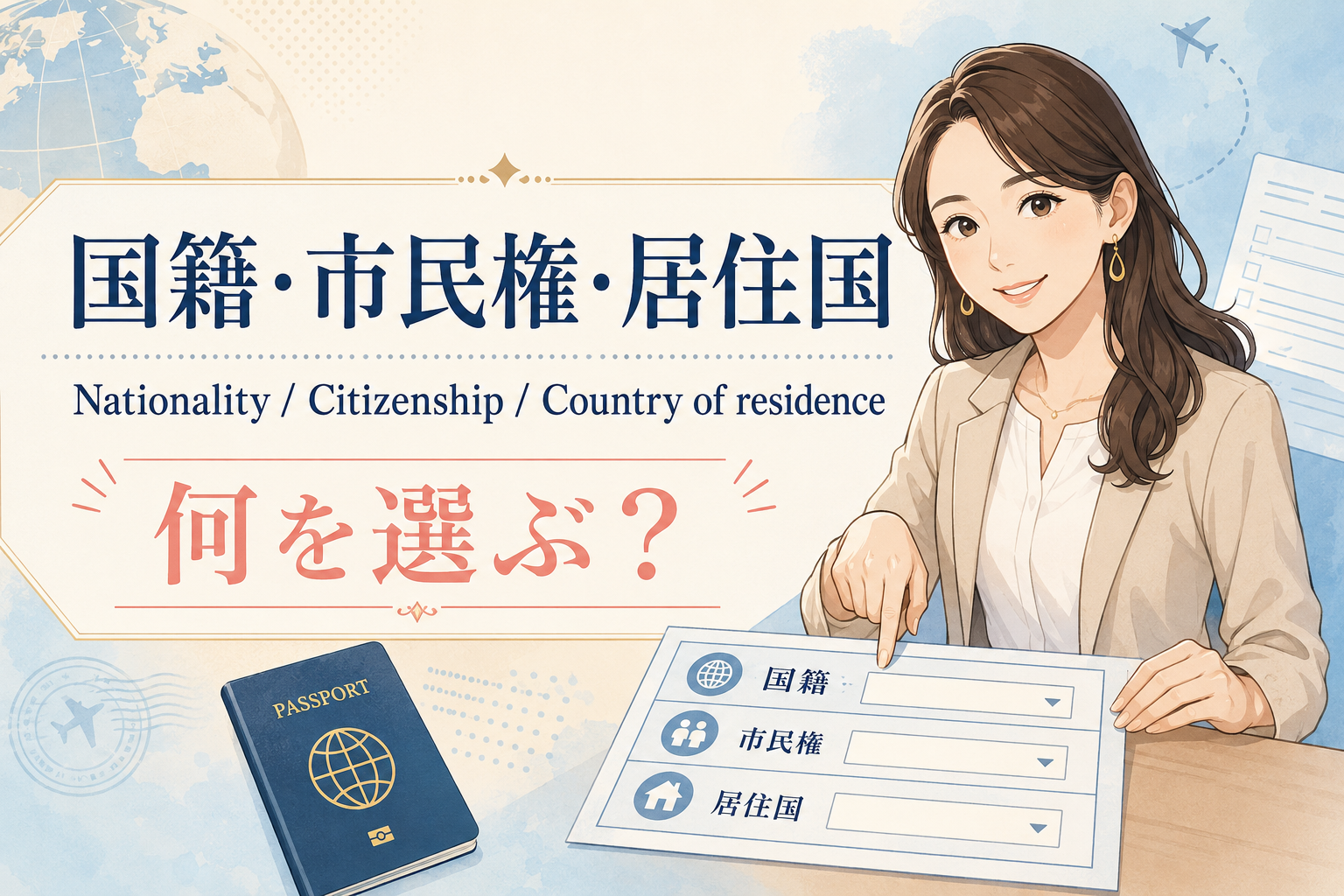 国籍・市民権・居住国｜Nationality・Citizenship・Country of residence