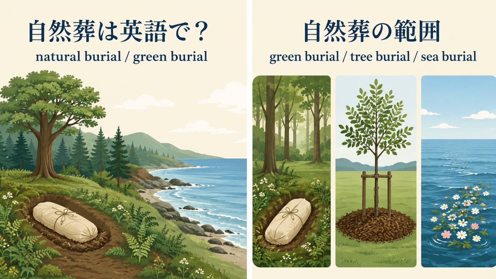 自然葬は英語で? natural burial