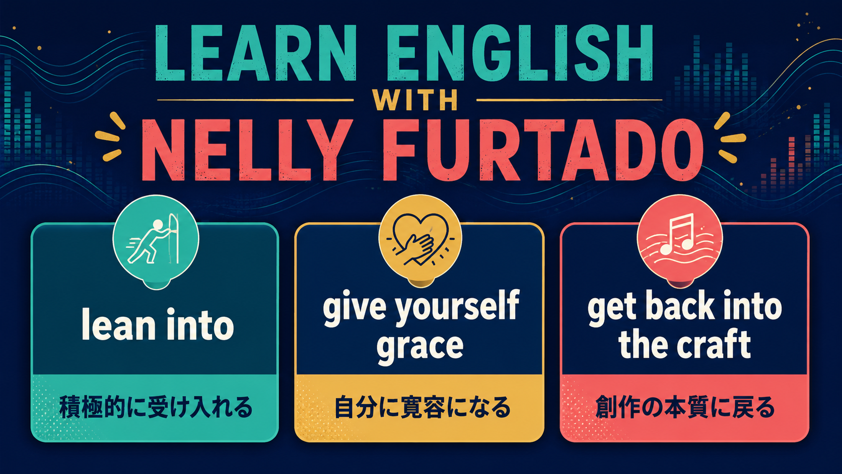 lean into、give yourself grace、get back into the craftの意味