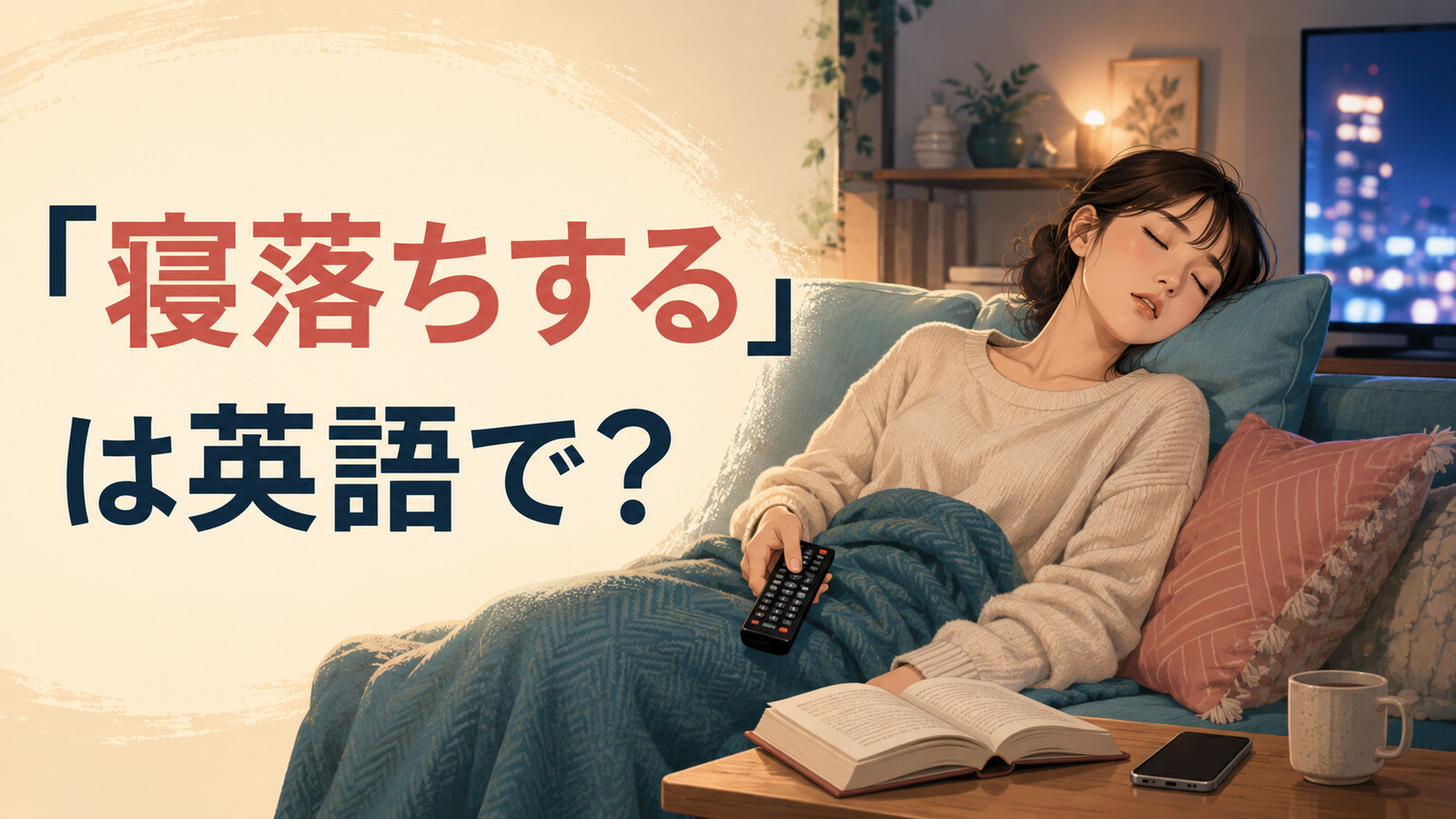 「寝落ちする」は英語で？fall asleep・doze off・nod offの違いと簡単な言い換え