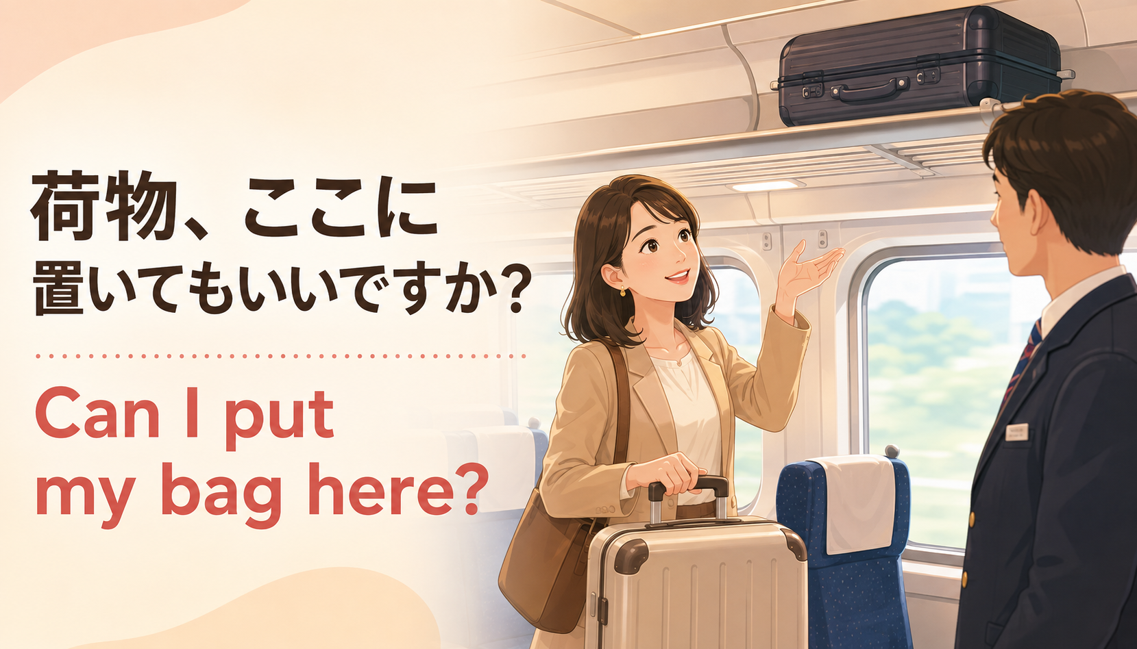「荷物、ここに置いてもいいですか？」は英語で？put・leave・keepの違い
