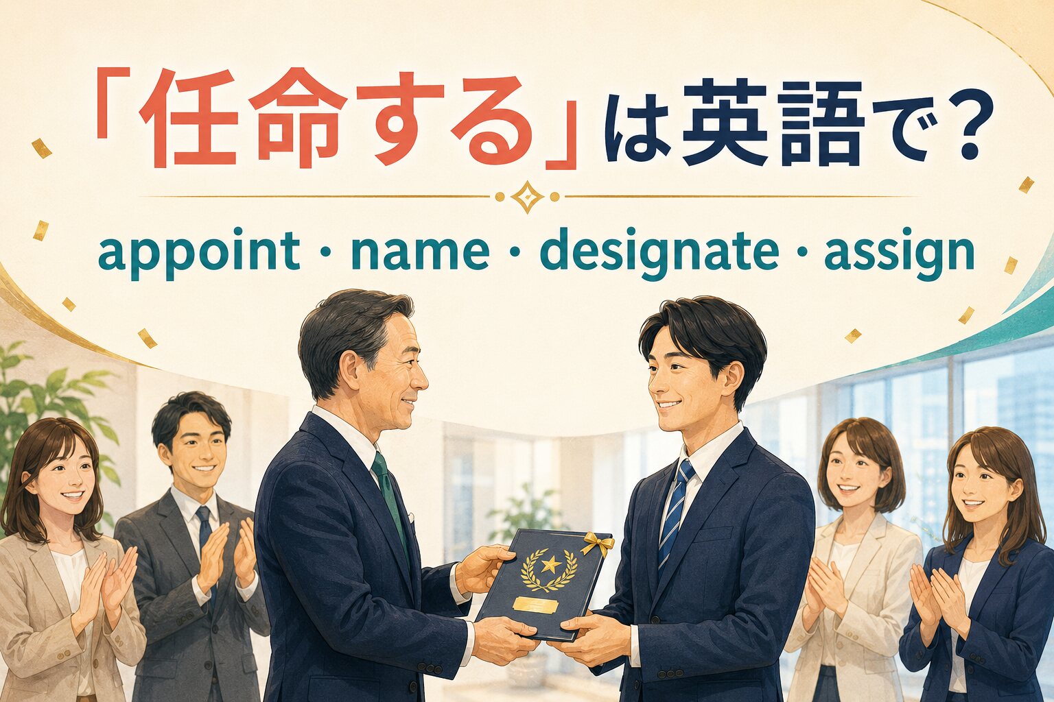 「任命する」は英語で？appoint・name・designate・assignの違い