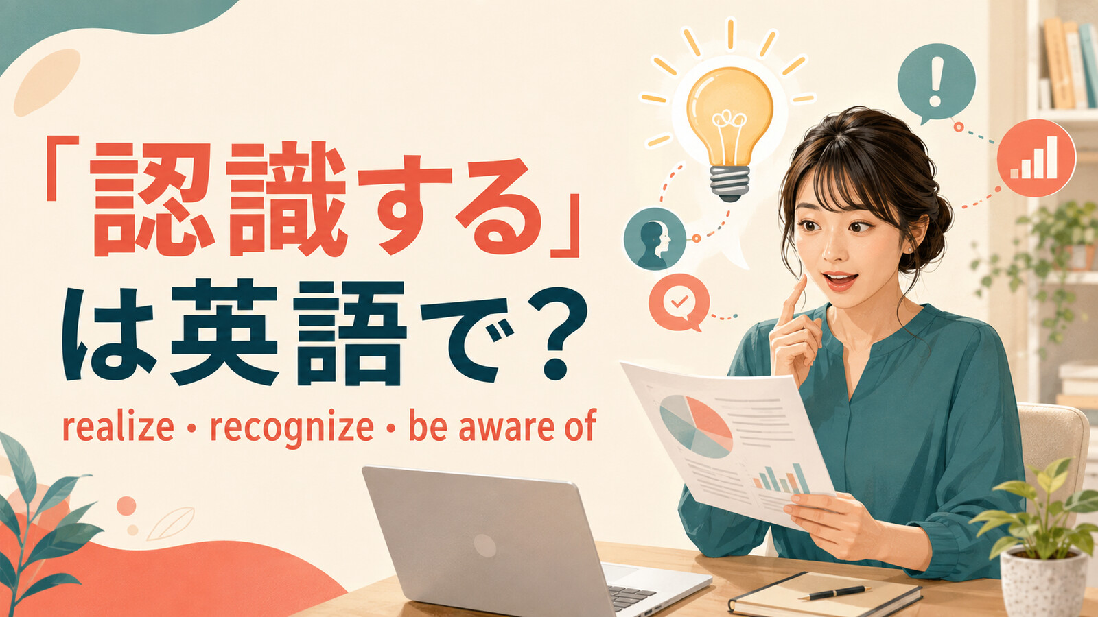 「認識する」は英語で?realize・recognize・be aware ofの違い