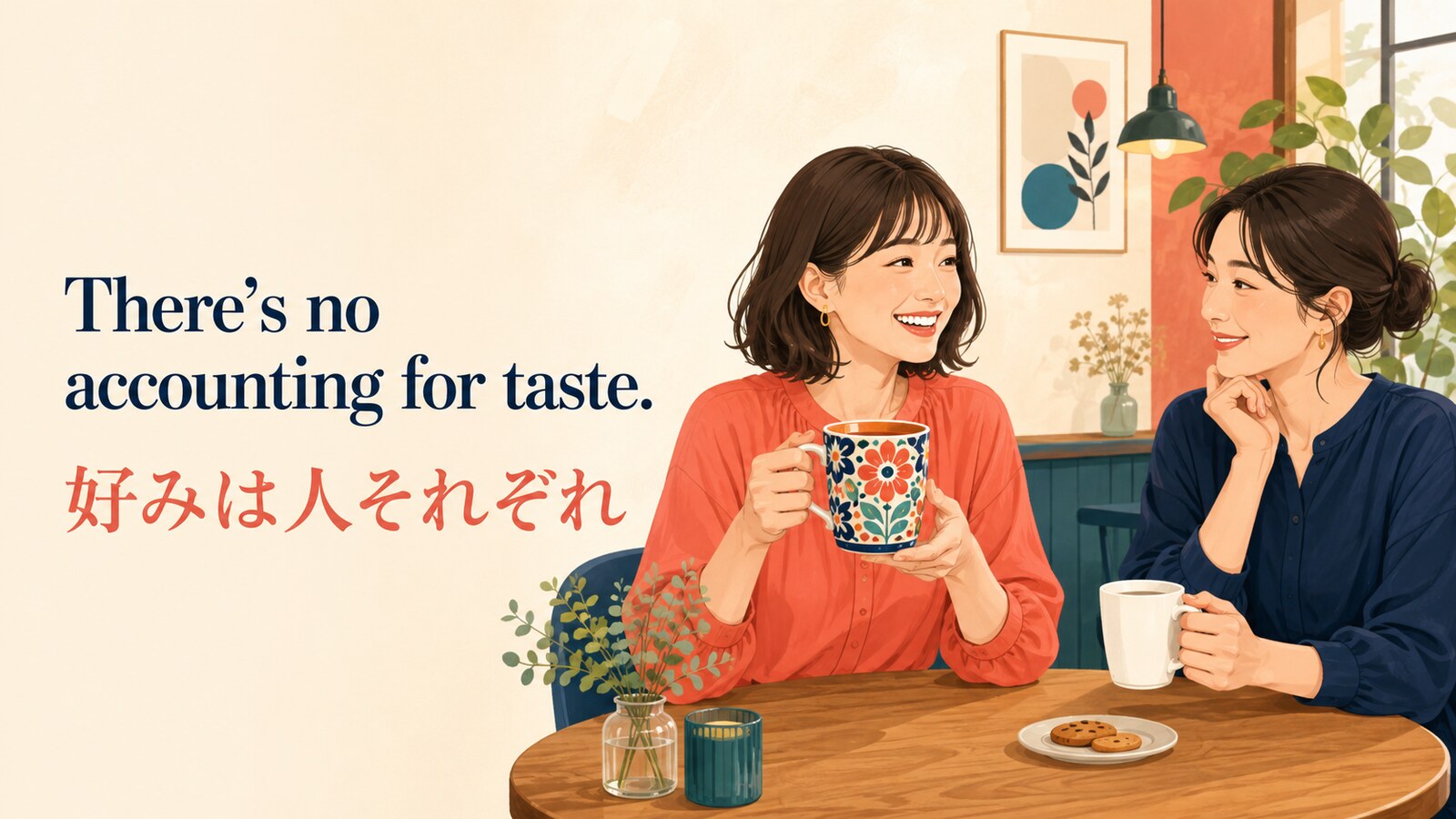 There’s no accounting for taste.の意味は？「好みは人それぞれ」の英語