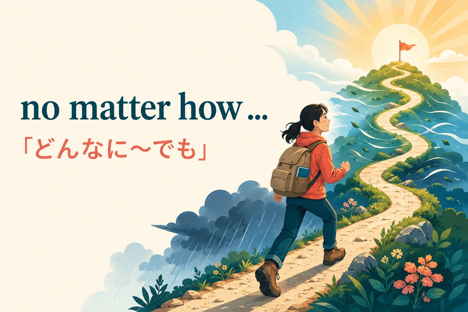 no matter how「どんなに〜でも」の意味を表すアイキャッチ