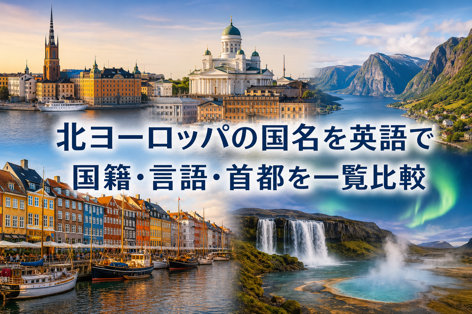 北ヨーロッパの国名を英語で｜国籍・言語・首都を一覧比較