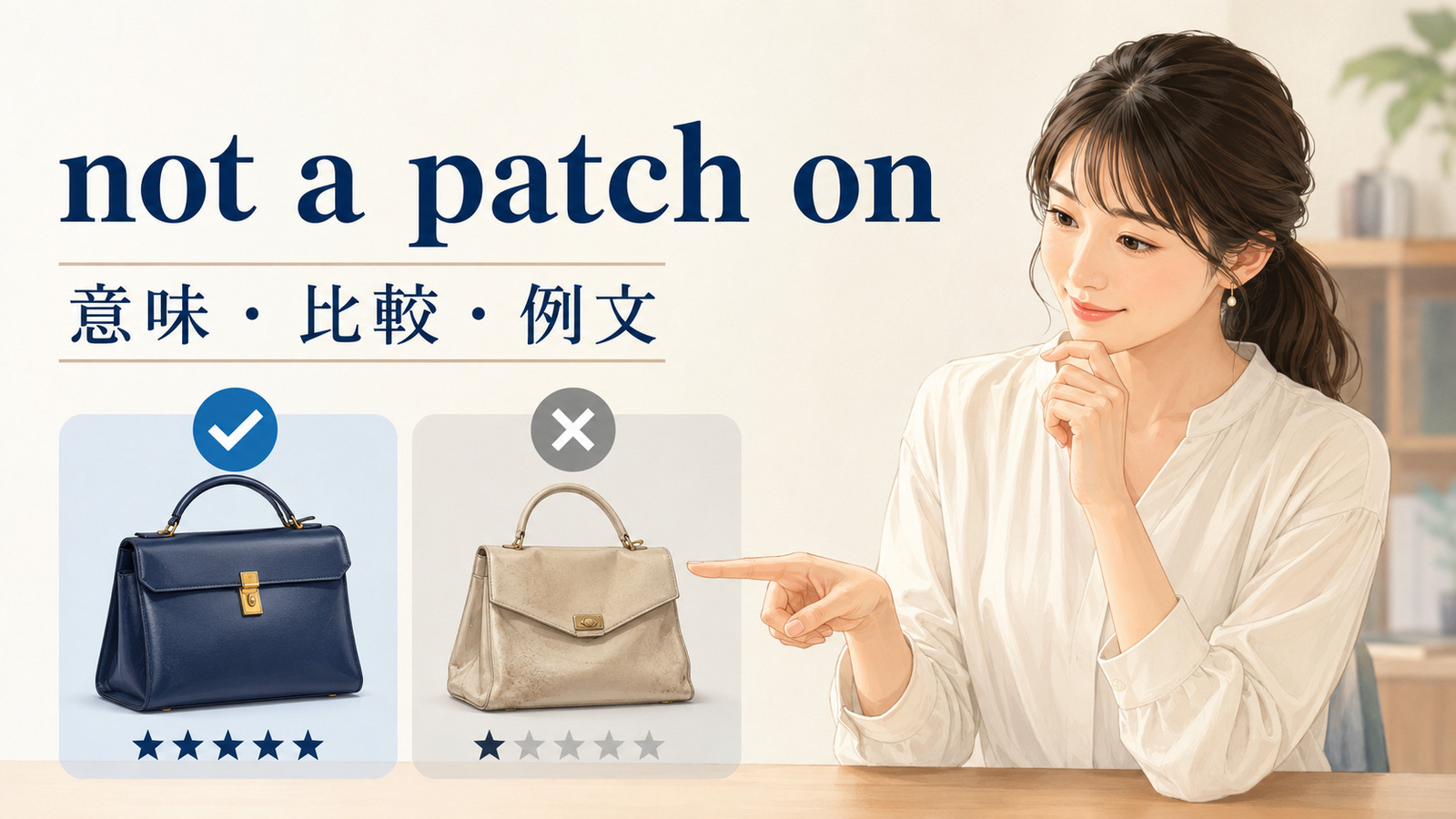 not a patch onの意味は？「足元にも及ばない」の使い方と例文