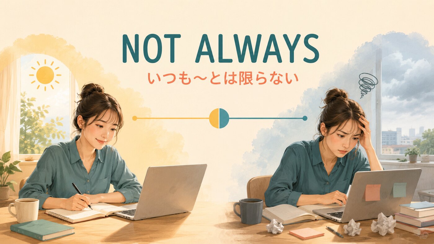 not alwaysはいつも〜とは限らないを表す英語表現