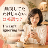 「無視してたわけじゃない」は英語で？