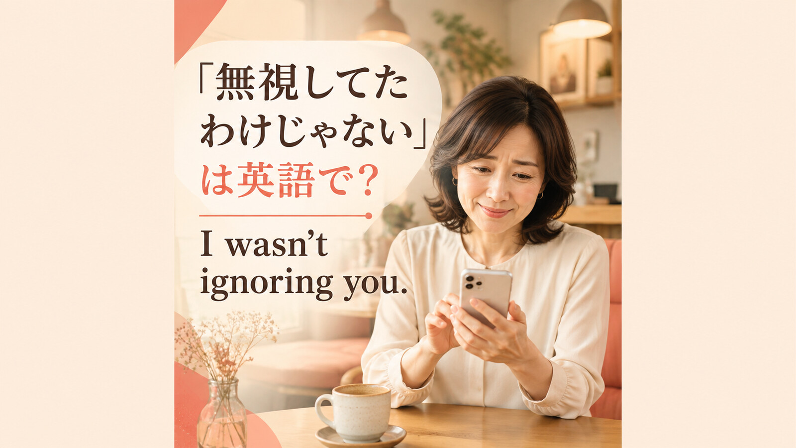 「無視してたわけじゃない」は英語で？