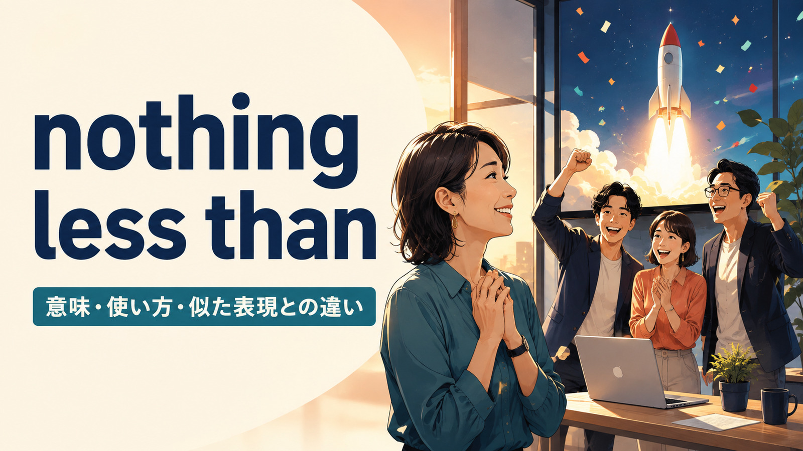 nothing less thanの意味は？nothing short of・no less thanとの違いと使い方