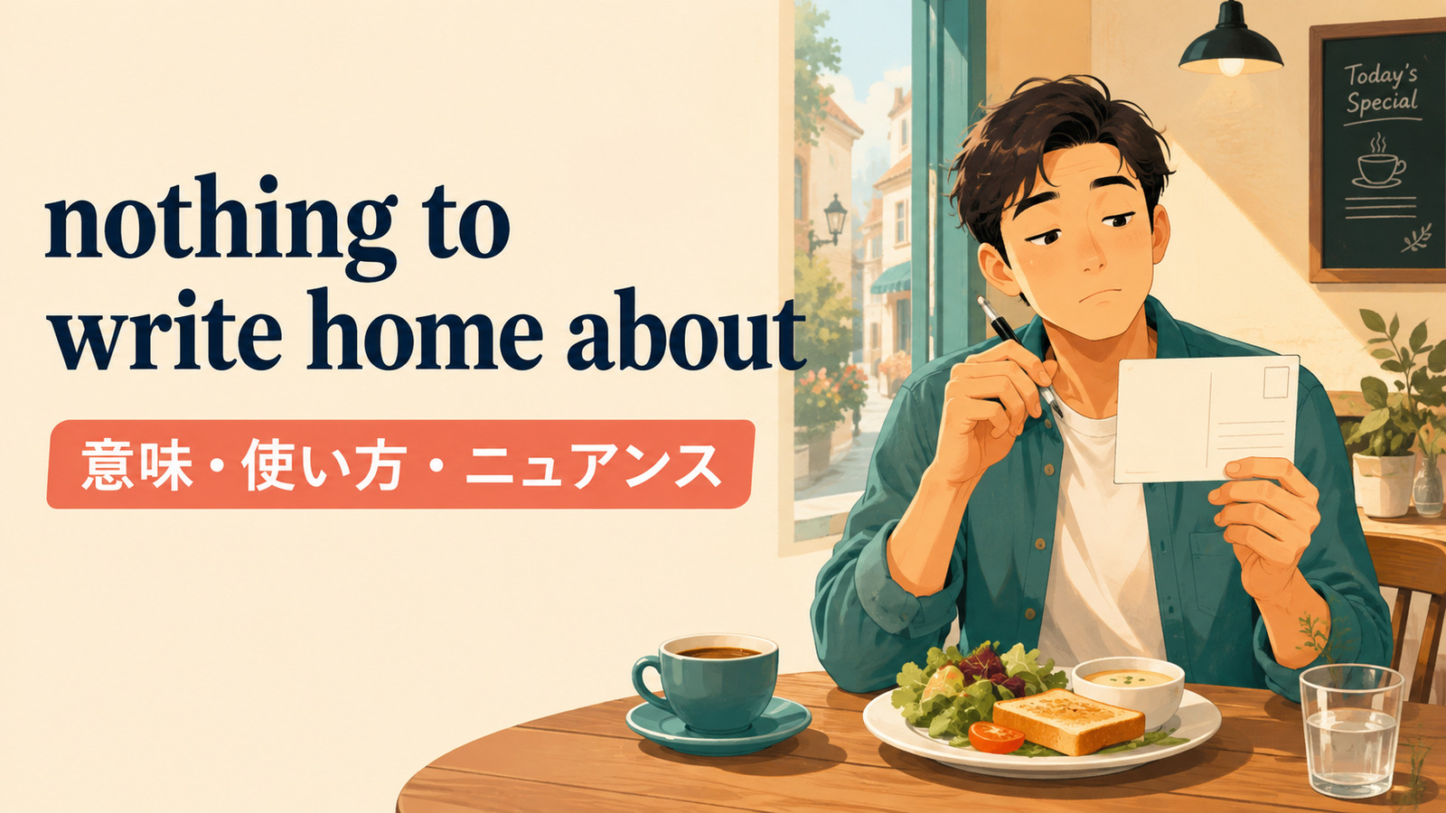 nothing to write home aboutの意味は？「大したことはない」の使い方とニュアンス