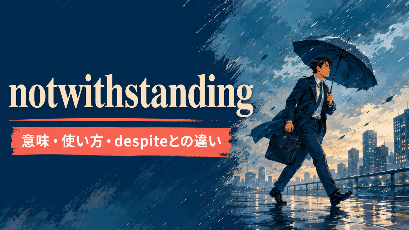 notwithstandingの意味は？使い方・語順とdespiteとの違いを例文解説