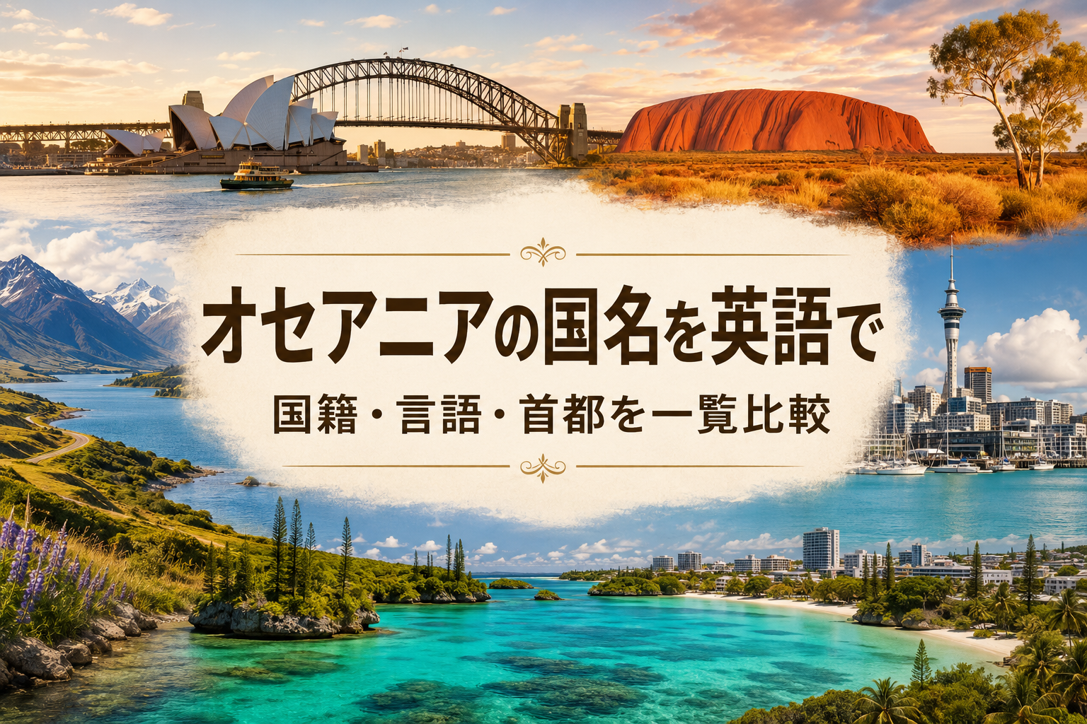 オセアニアの国名を英語で｜国籍・言語・首都を一覧比較