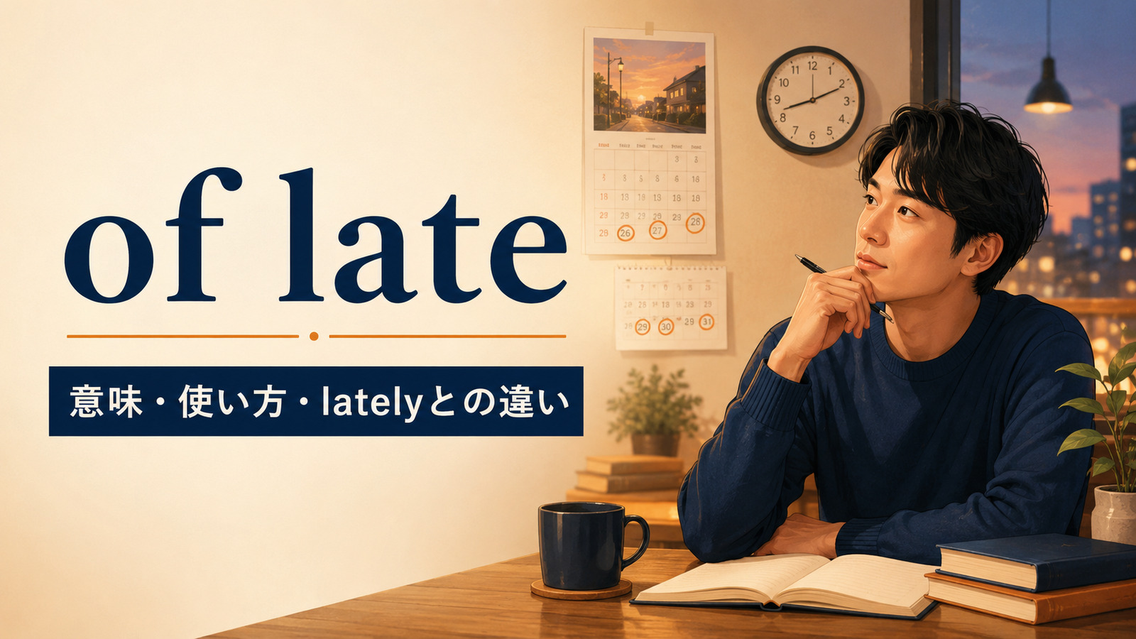 of lateの意味は？使い方・語順とlately・recentlyとの違いを例文解説