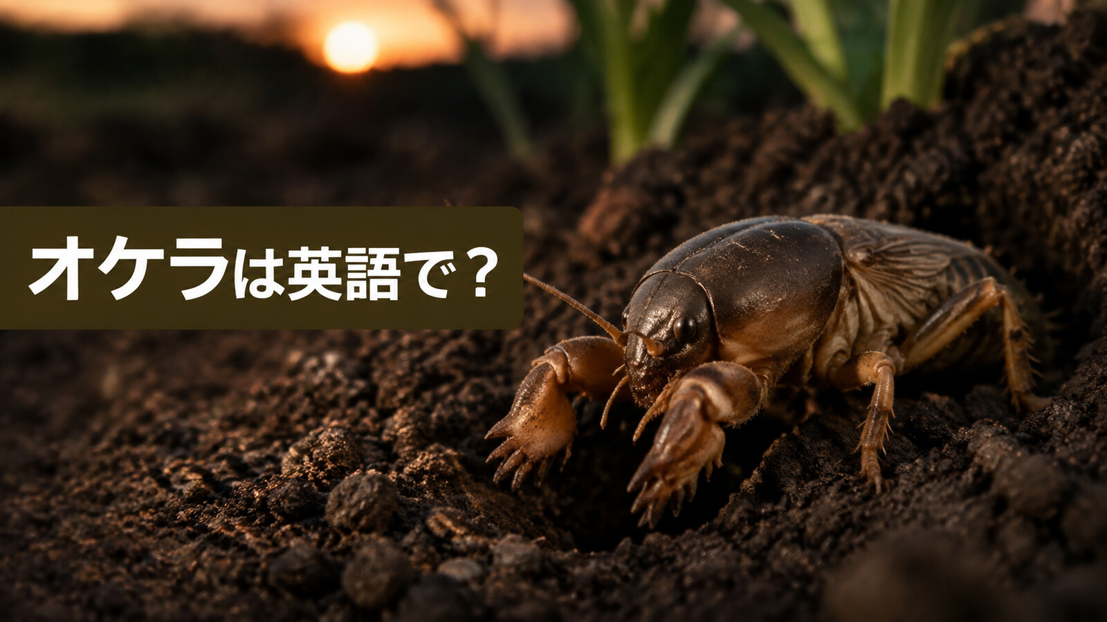 オケラ・ケラは英語で？mole cricketの発音・名前の由来・「おけらになる」
