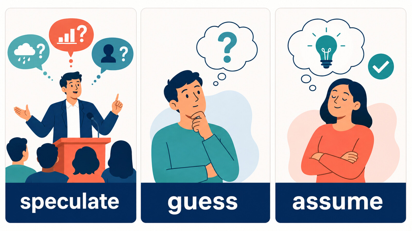 speculate・guess・assumeの違い