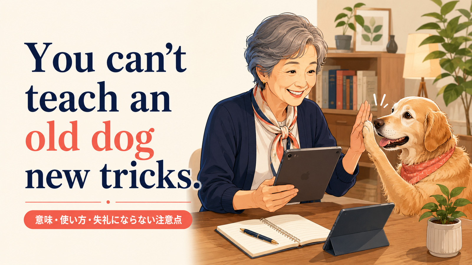 You can’t teach an old dog new tricks.の意味は？使い方と失礼にならない注意点