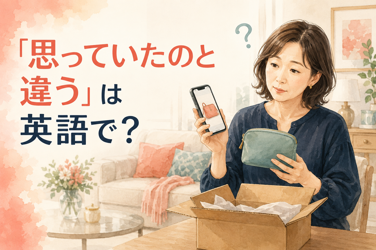 「思っていたのと違う」は英語で？It’s not what I expected.の使い方