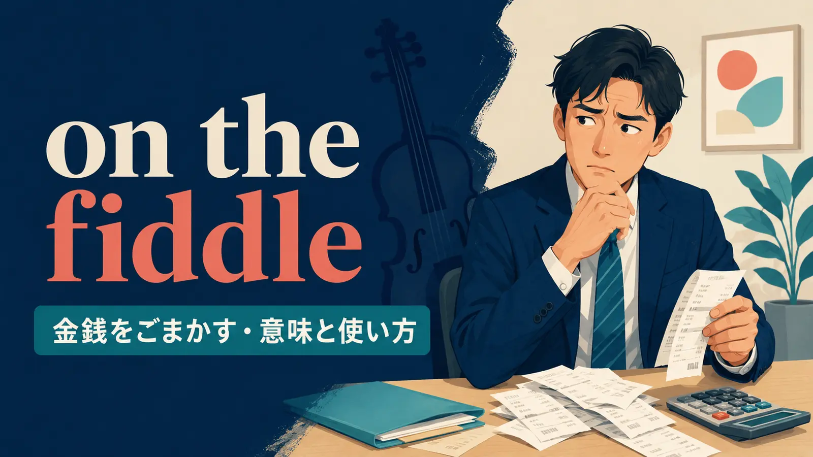 on the fiddleの意味は？使い方・ニュアンス・例文と簡単な言い換え