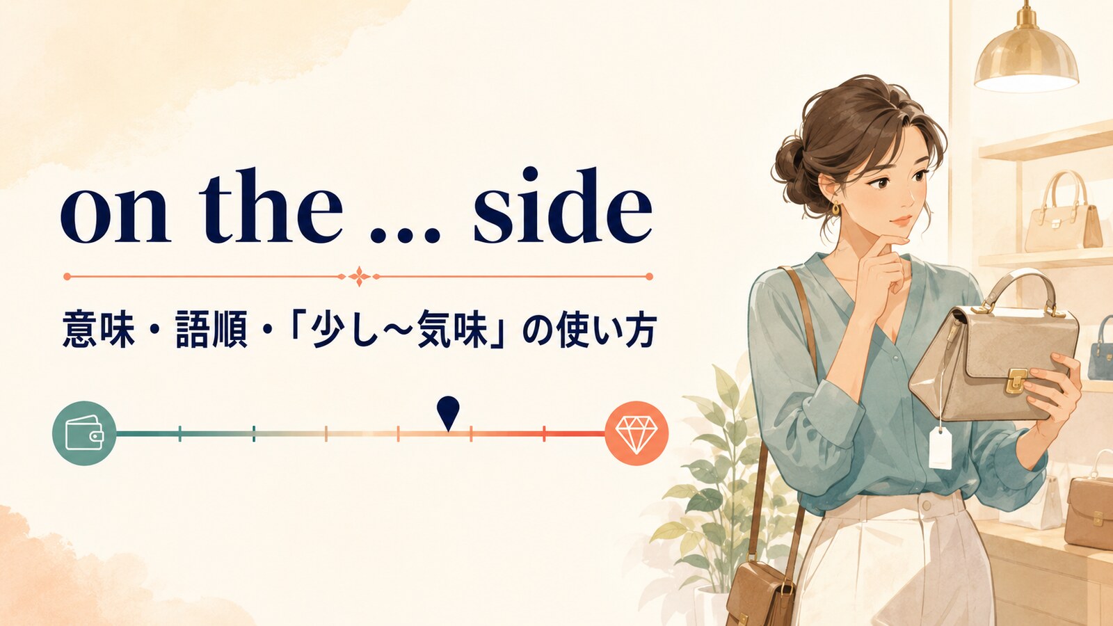on the … sideの意味は？「少し〜気味」の語順・使い方とa littleとの違い