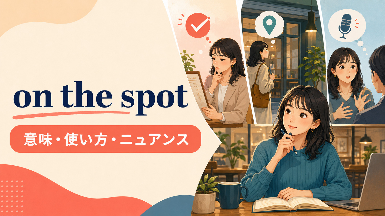 on the spotの意味は？「その場で・現場で」とput someone on the spotの使い方