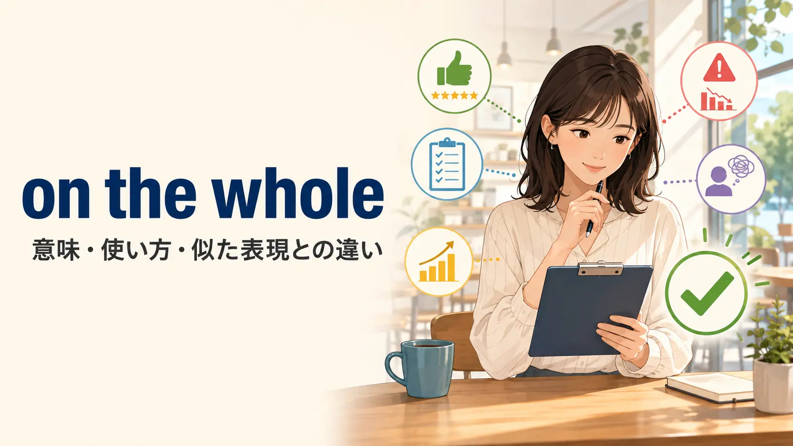 on the wholeの意味は？as a whole・overallとの違いと使い方を例文解説