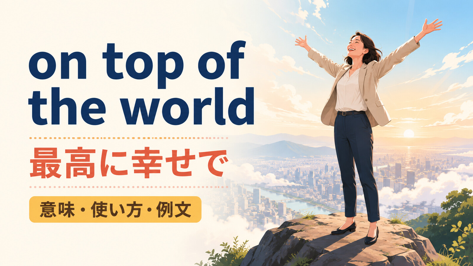 on top of the worldの意味は？「最高に幸せ」の使い方と例文
