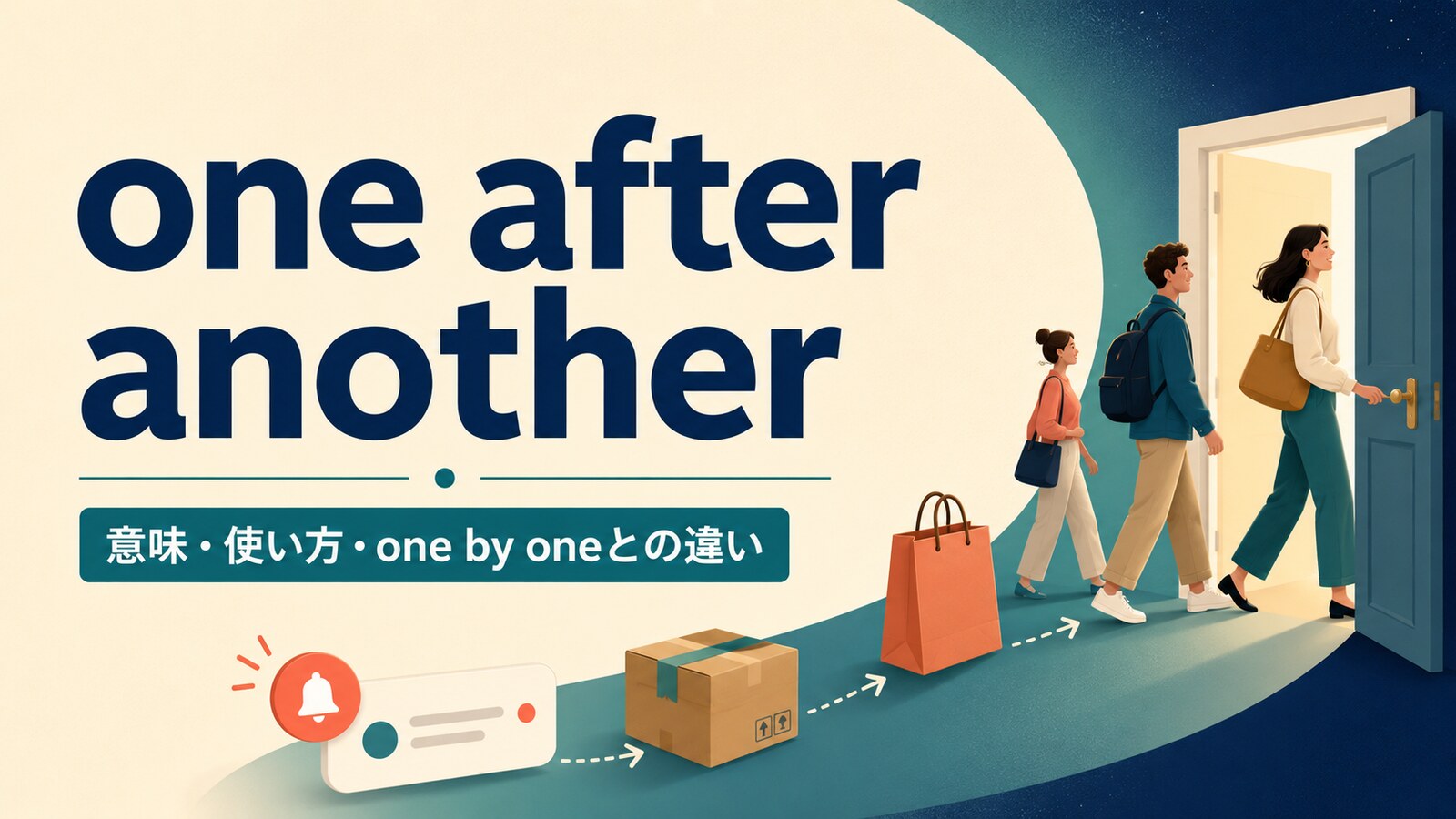 one after anotherの意味は？使い方とone by one・in a rowとの違い