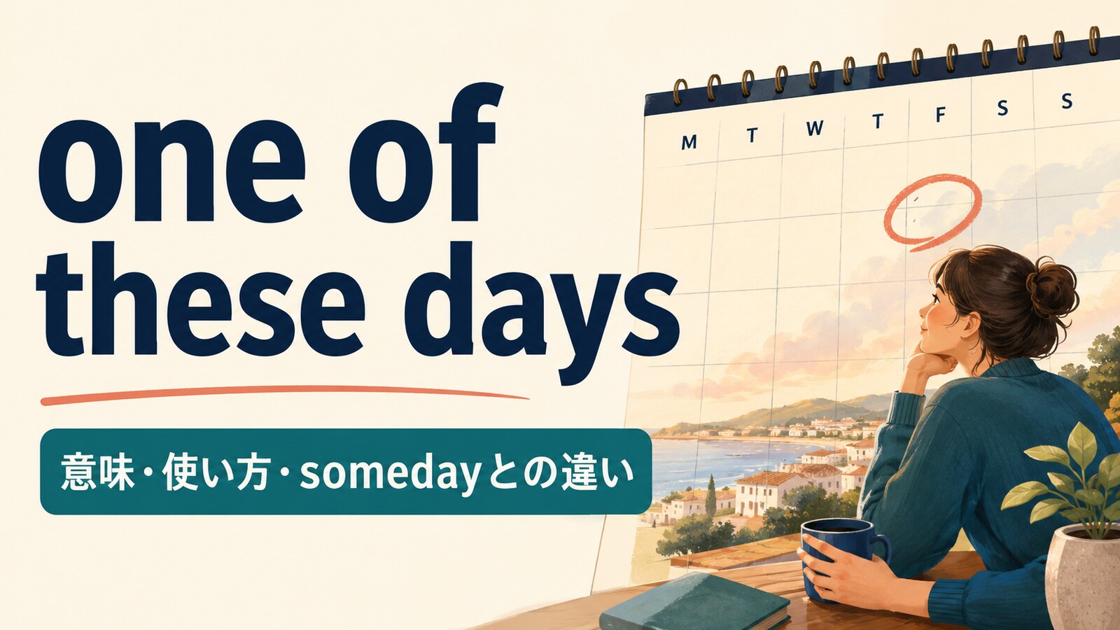 one of these daysの意味は？使い方とsomeday・these daysとの違い