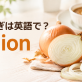 玉ねぎは英語でonionと紹介する記事のアイキャッチ