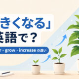 「大きくなる」の英語表現 get bigger・grow・increaseの違い