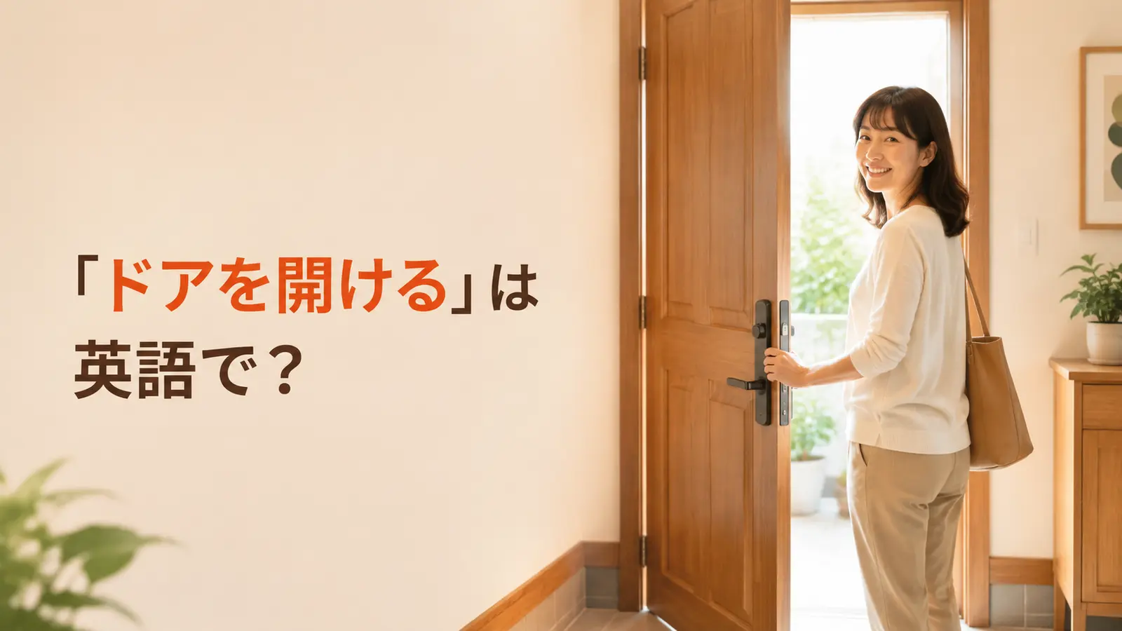 「ドアを開ける・閉める」は英語で？open・close・shutの違いと簡単な言い換え