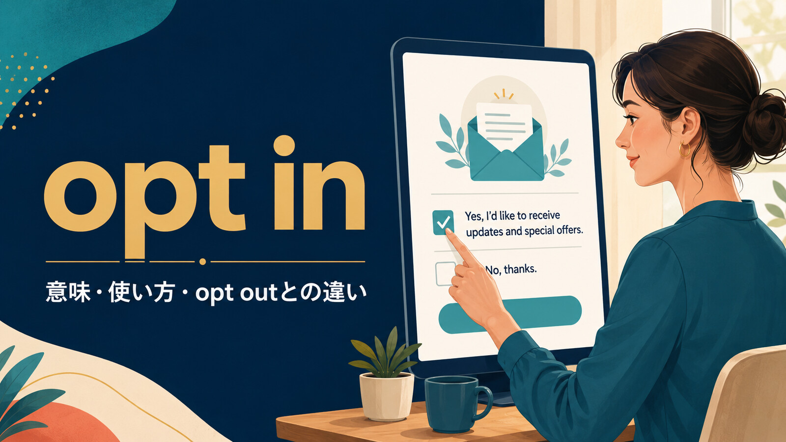 opt inの意味は？opt in toの語順・使い方とopt outとの違いを例文で解説