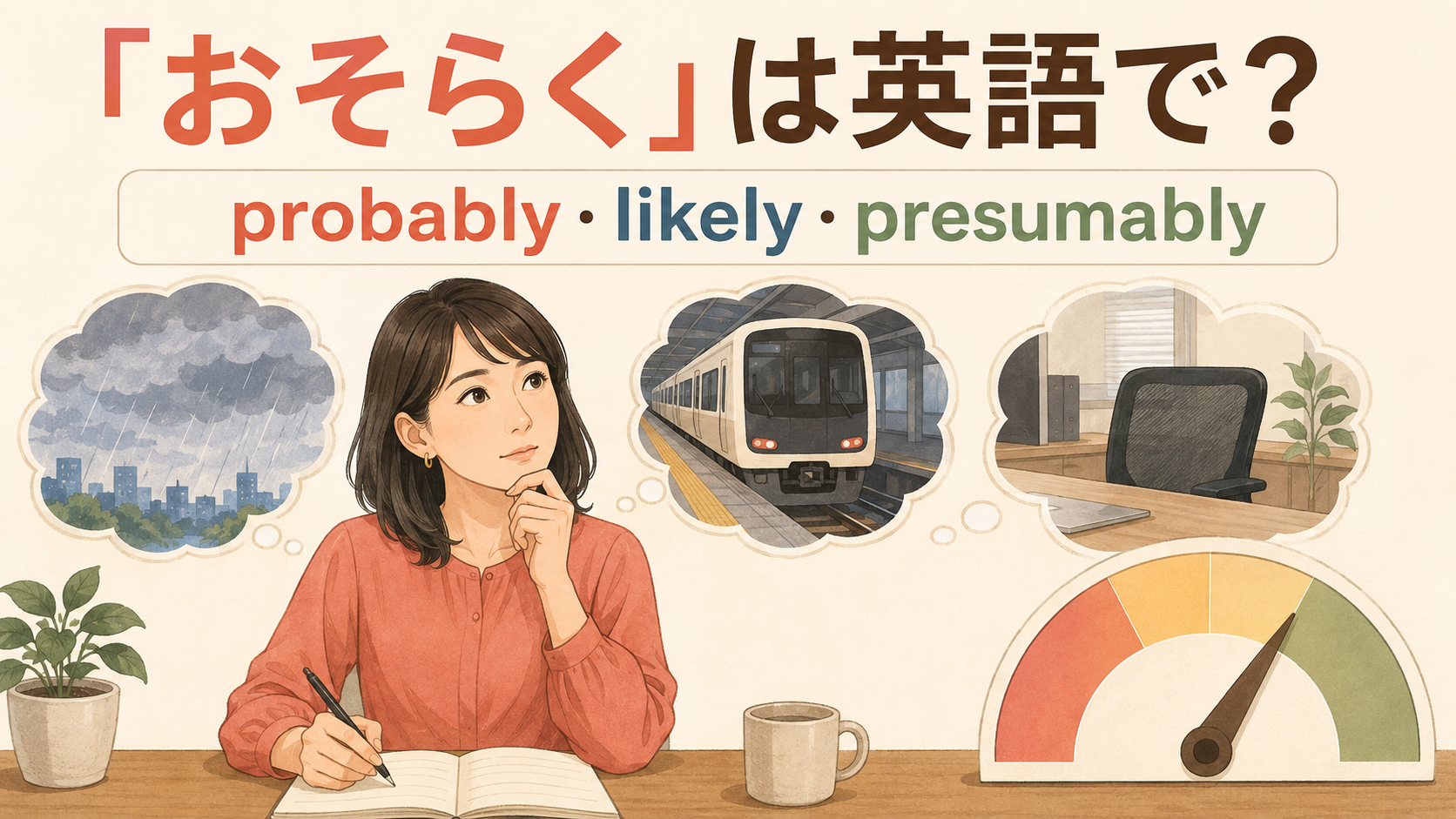 「おそらく」は英語で？probably・likely・presumablyの違い