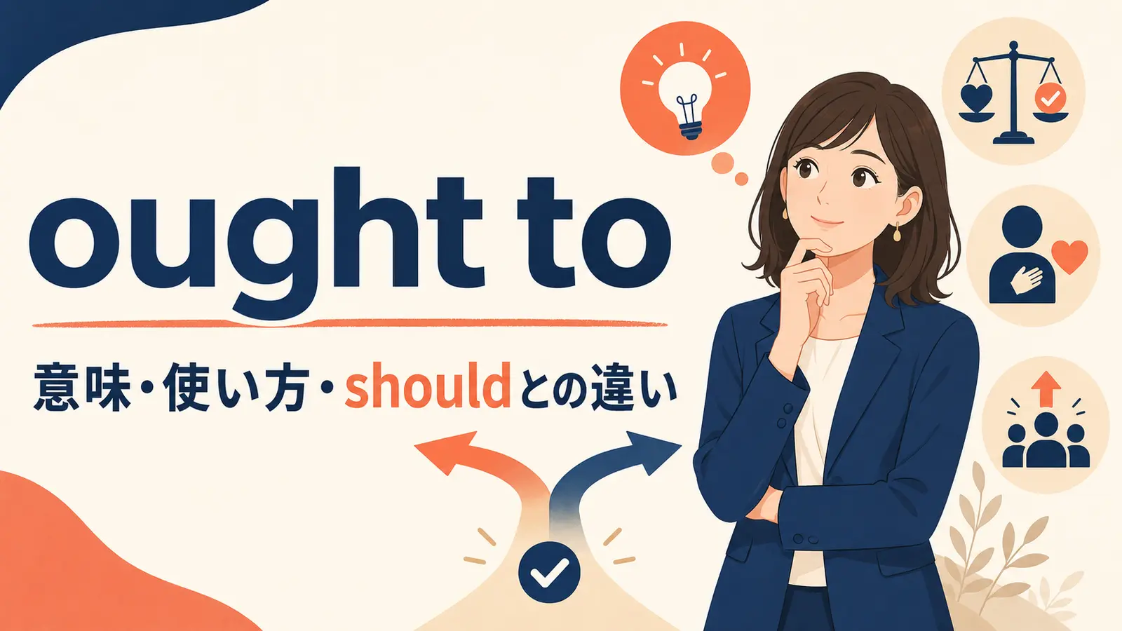 ought toの意味・使い方・shouldとの違いを解説するアイキャッチ