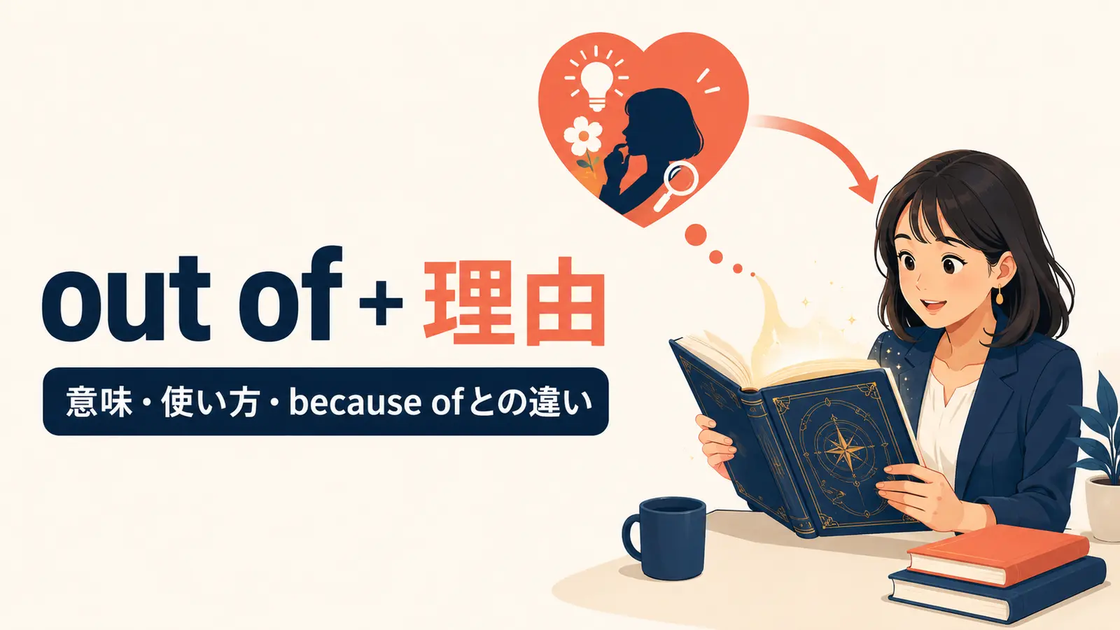 out ofの意味は？理由を表す「〜から」の使い方とbecause ofとの違い