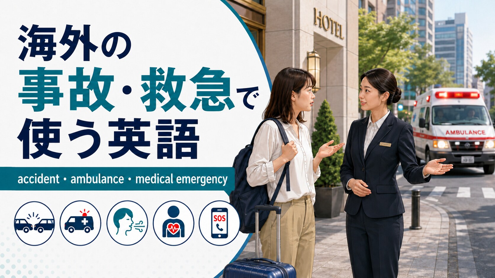 海外の事故・救急で使う英語｜救急車・けが・意識がないときのフレーズ