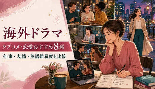 海外ドラマのラブコメ・恋愛おすすめ8選｜仕事・友情・英語学習法を比較