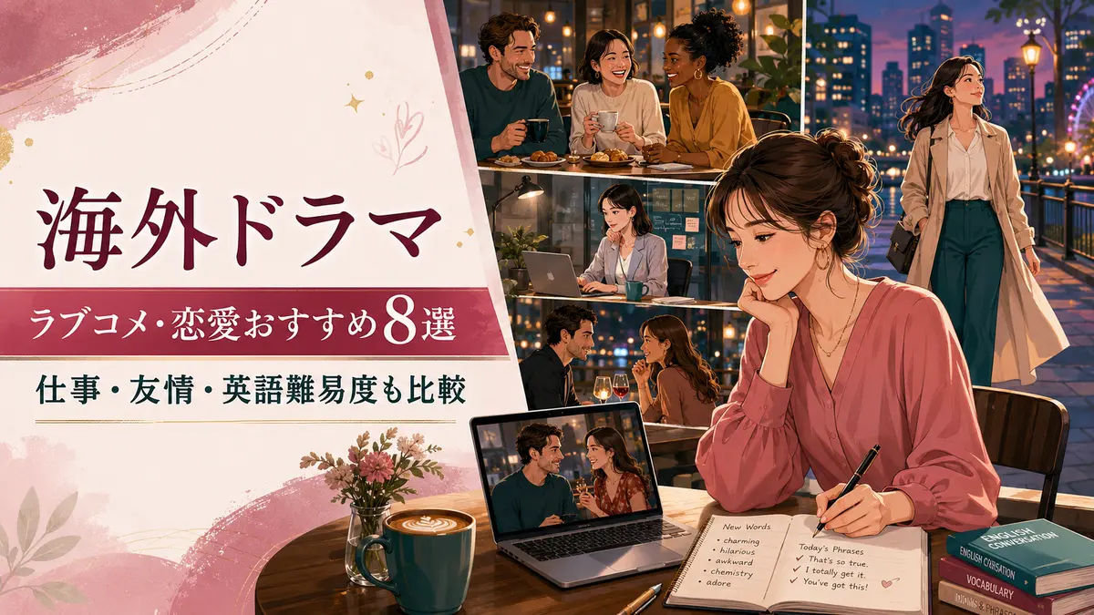 海外ドラマのラブコメ・恋愛おすすめ8選 仕事・友情・英語難易度を比較
