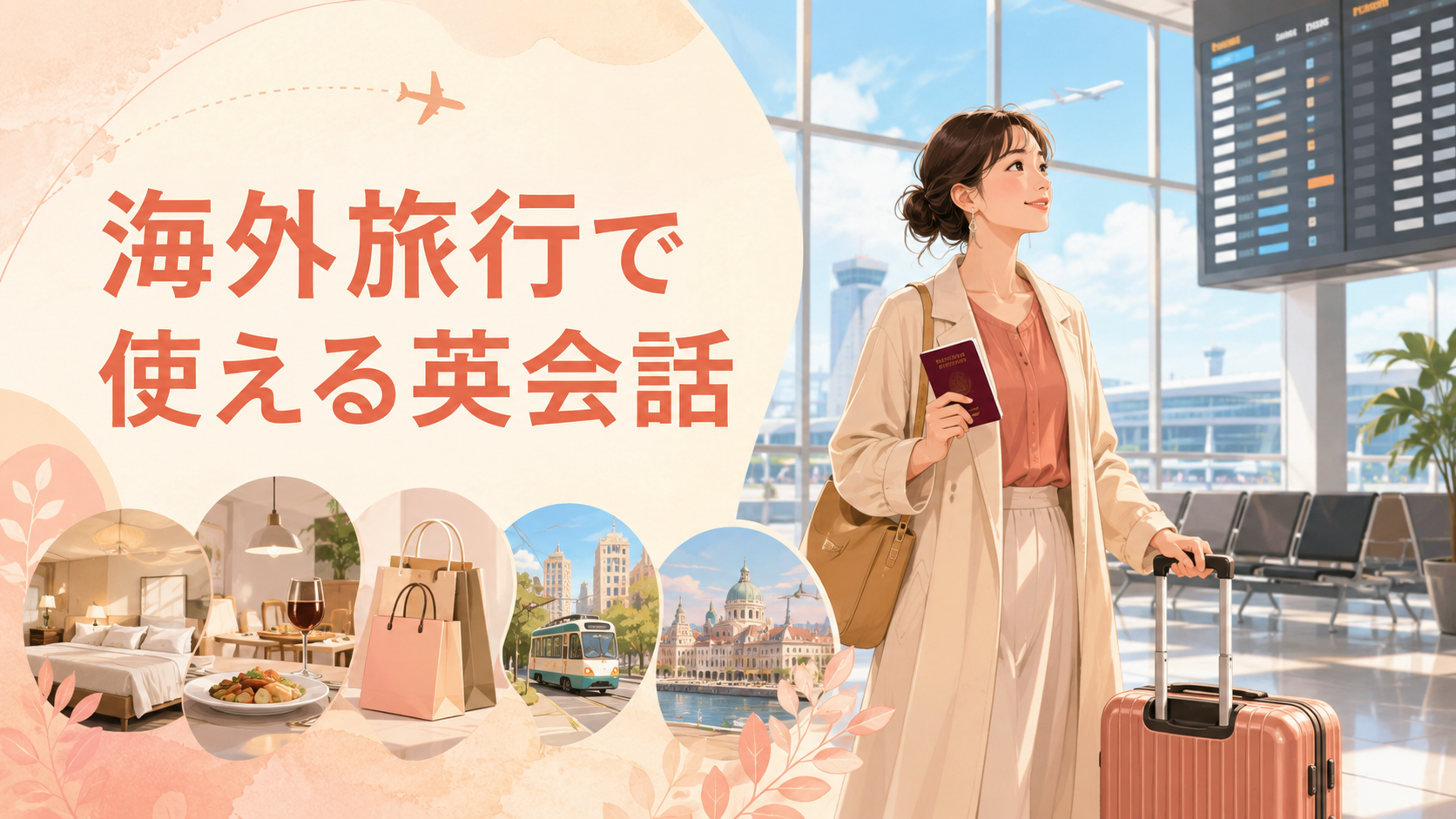 海外旅行で使える英会話フレーズ｜空港・ホテル・食事・買い物・トラブル