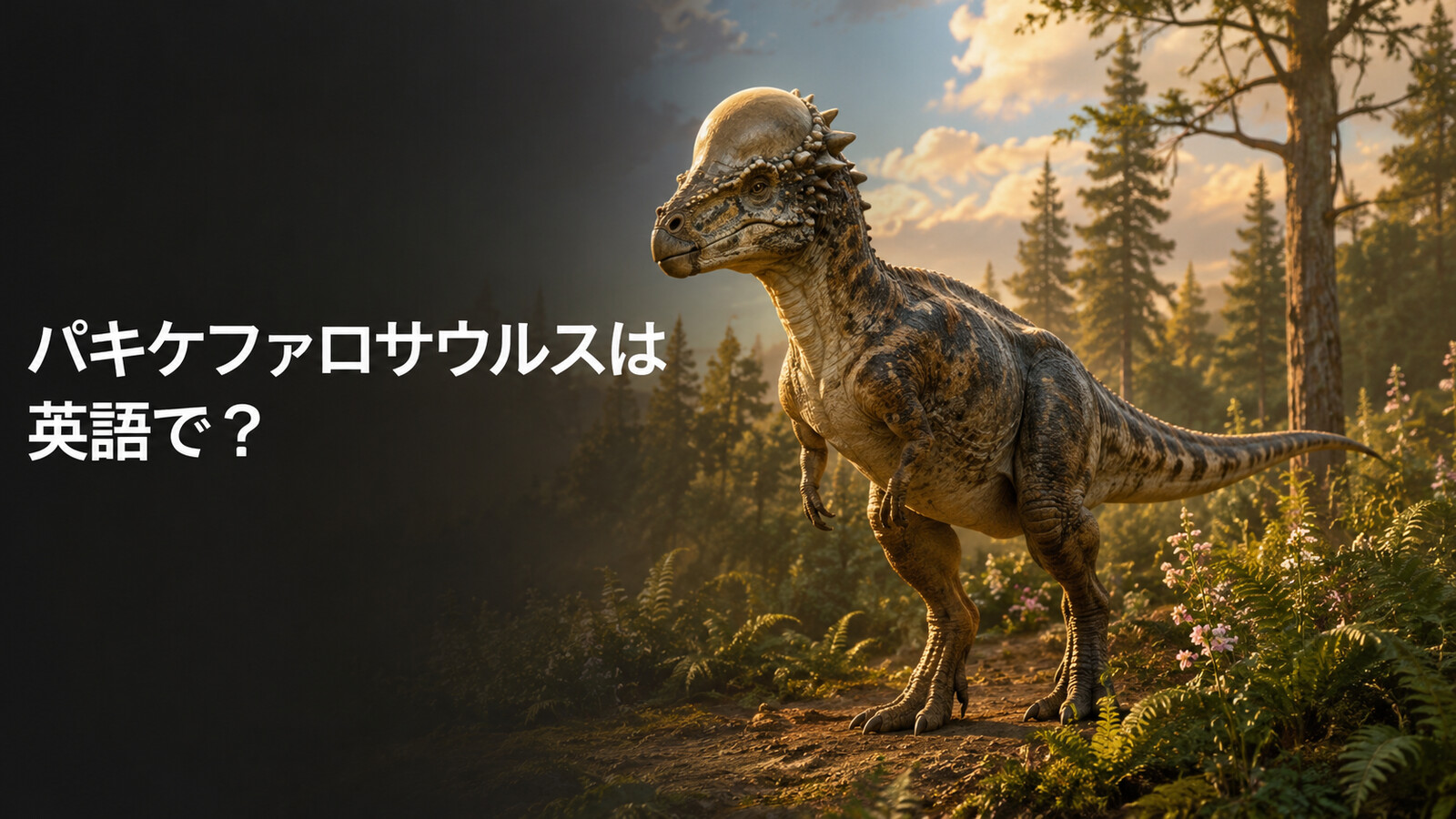 パキケファロサウルスは英語で？Pachycephalosaurusの発音・意味と頭突き説