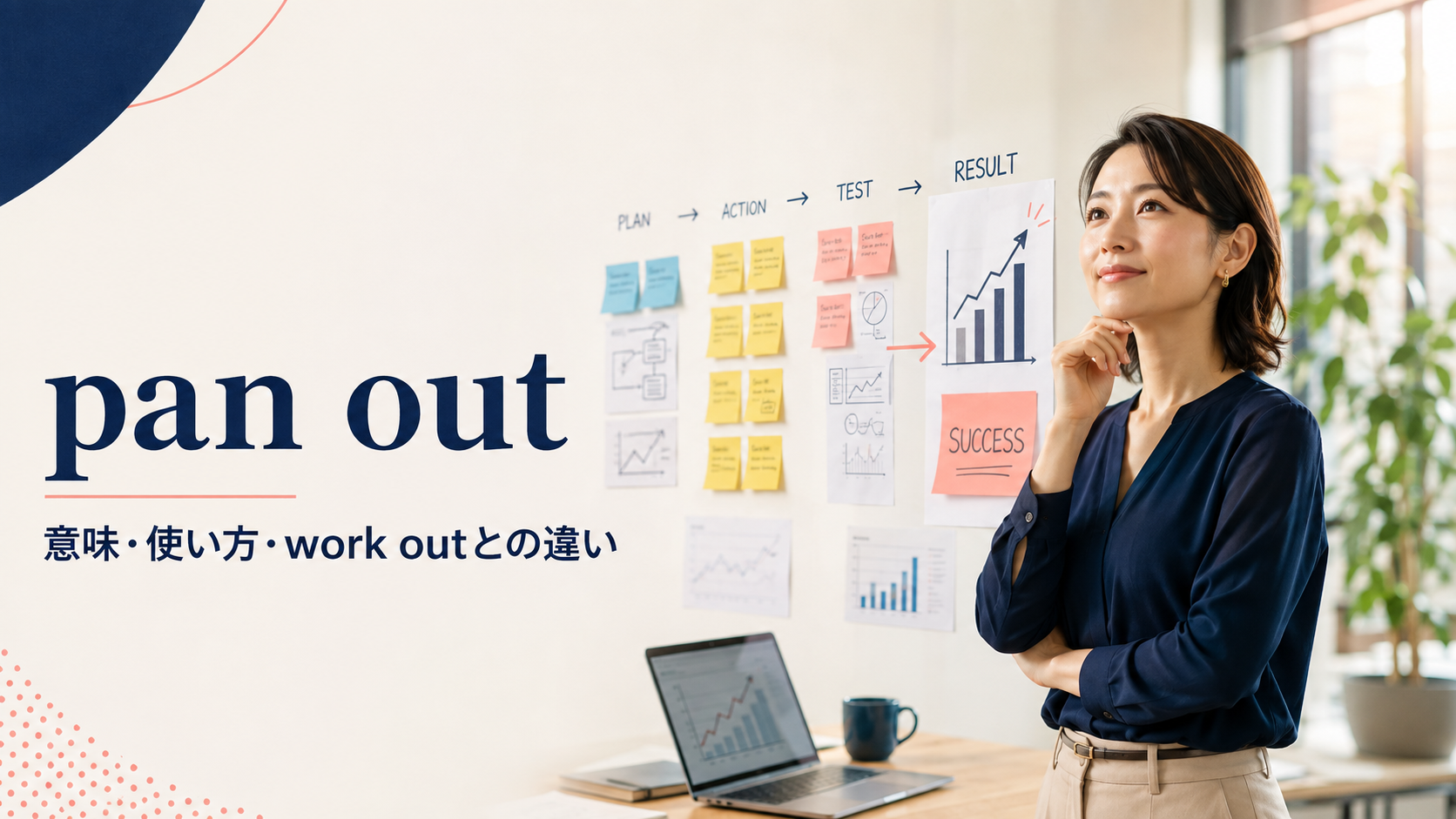 pan outの意味・使い方・work outとの違いを解説するアイキャッチ画像